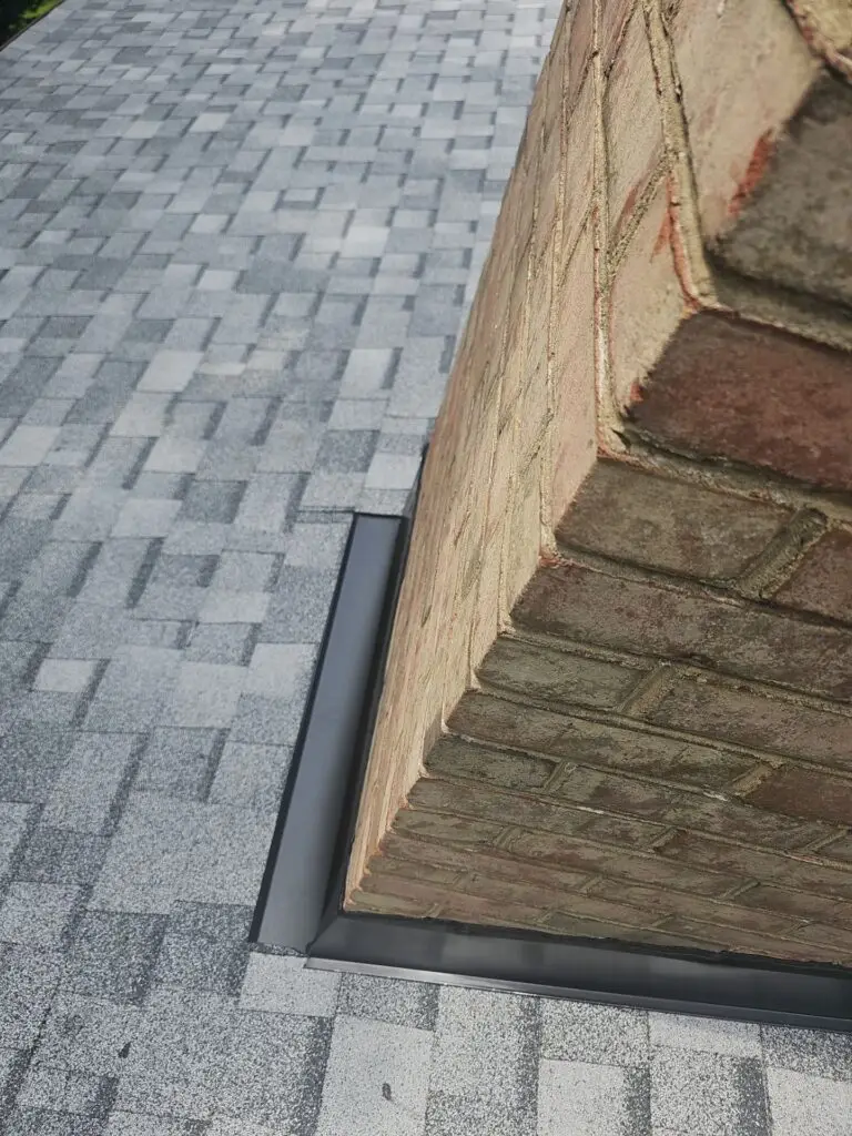 New flashing done during a roof repair