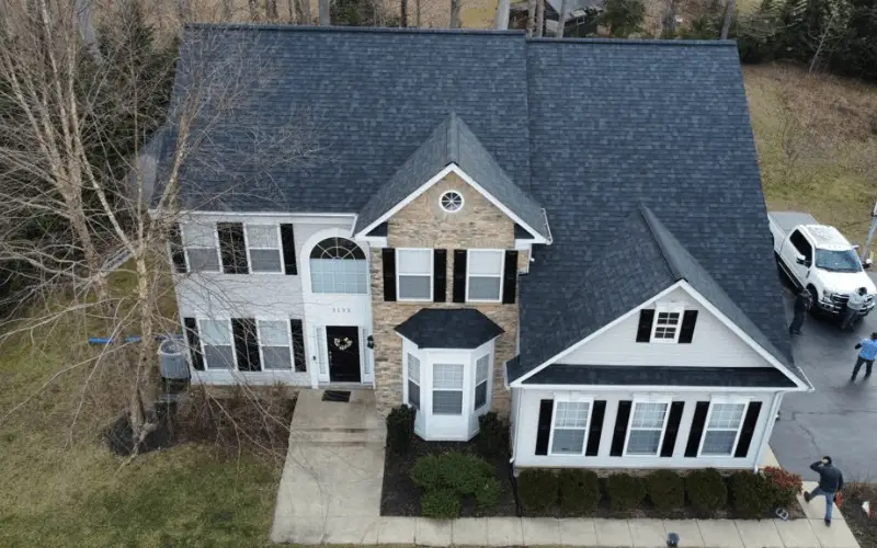 JDH Remodeling Owens Corning Duration architectural shingle roof on a California Maryland two-story home