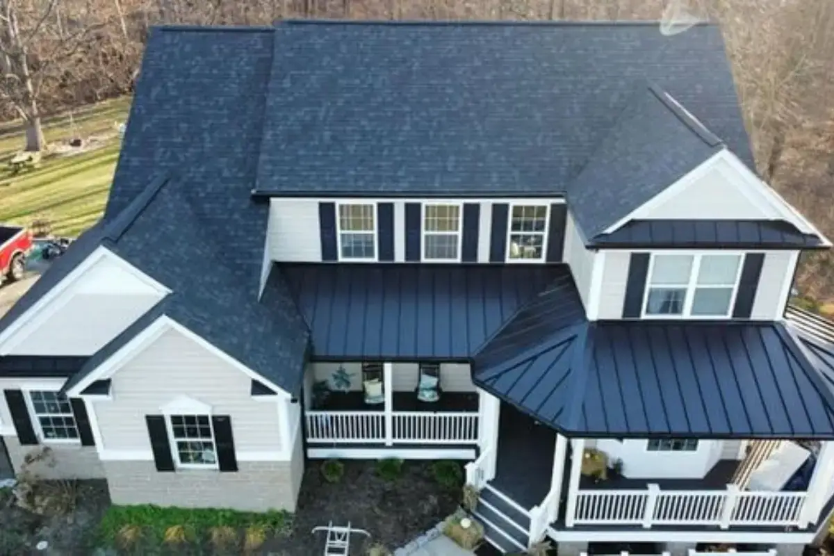 New asphalt shingle and metal roof installation in Mechanicsville MD