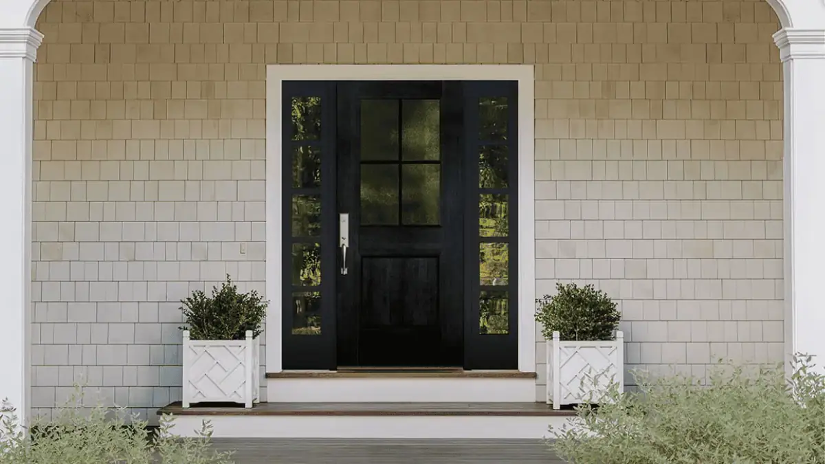 ProVia entry door replacement by JDH Remodeling in Prince Frederick Maryland