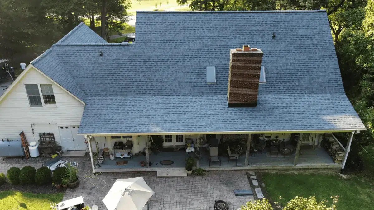Seamless K-style gutter installation by JDH Remodeling in the Stafford County Virginia