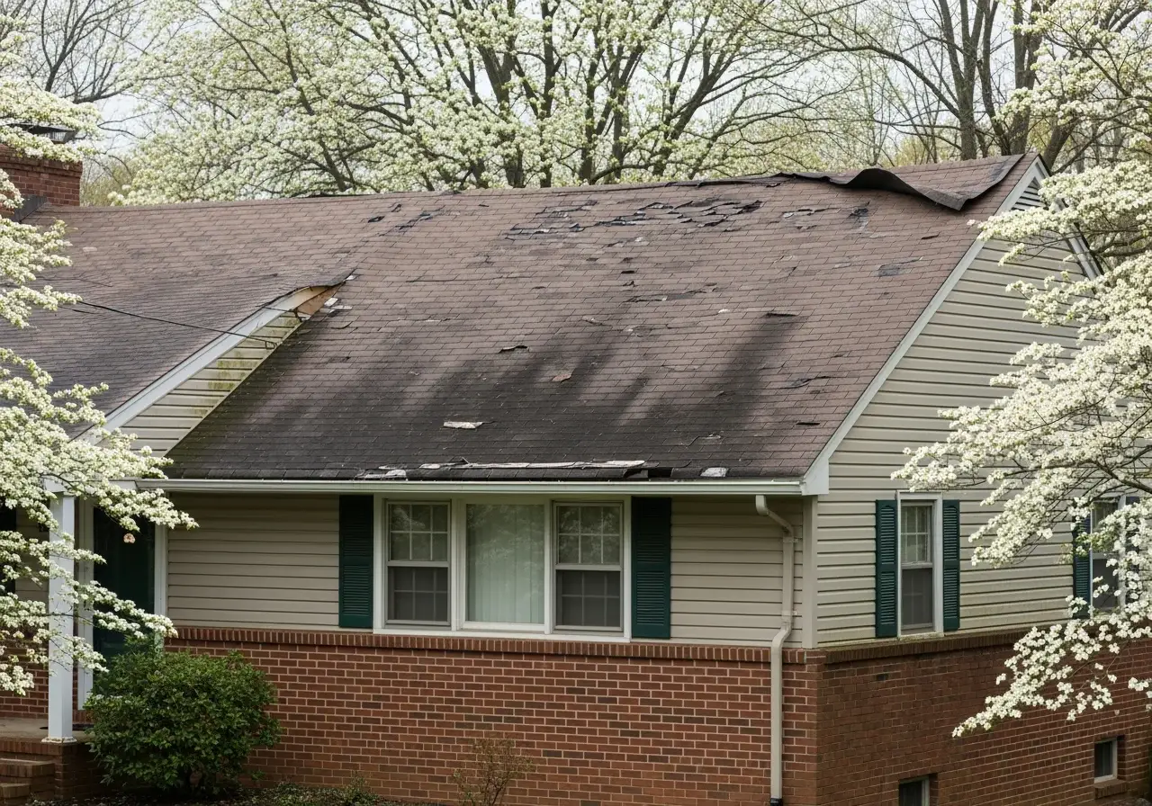 JDH Remodeling HAAG Master Certified roofer inspecting an autumn-covered Bryans Road Maryland roof with clipboard documenting wear and pre-listing scope of work