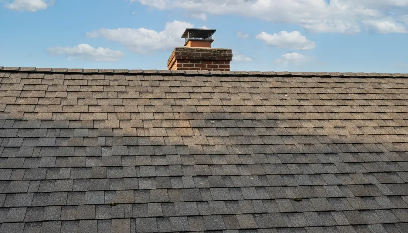 JDH Remodeling color-matched Owens Corning asphalt shingle roof repair with new aluminum step flashing on a Maryland home