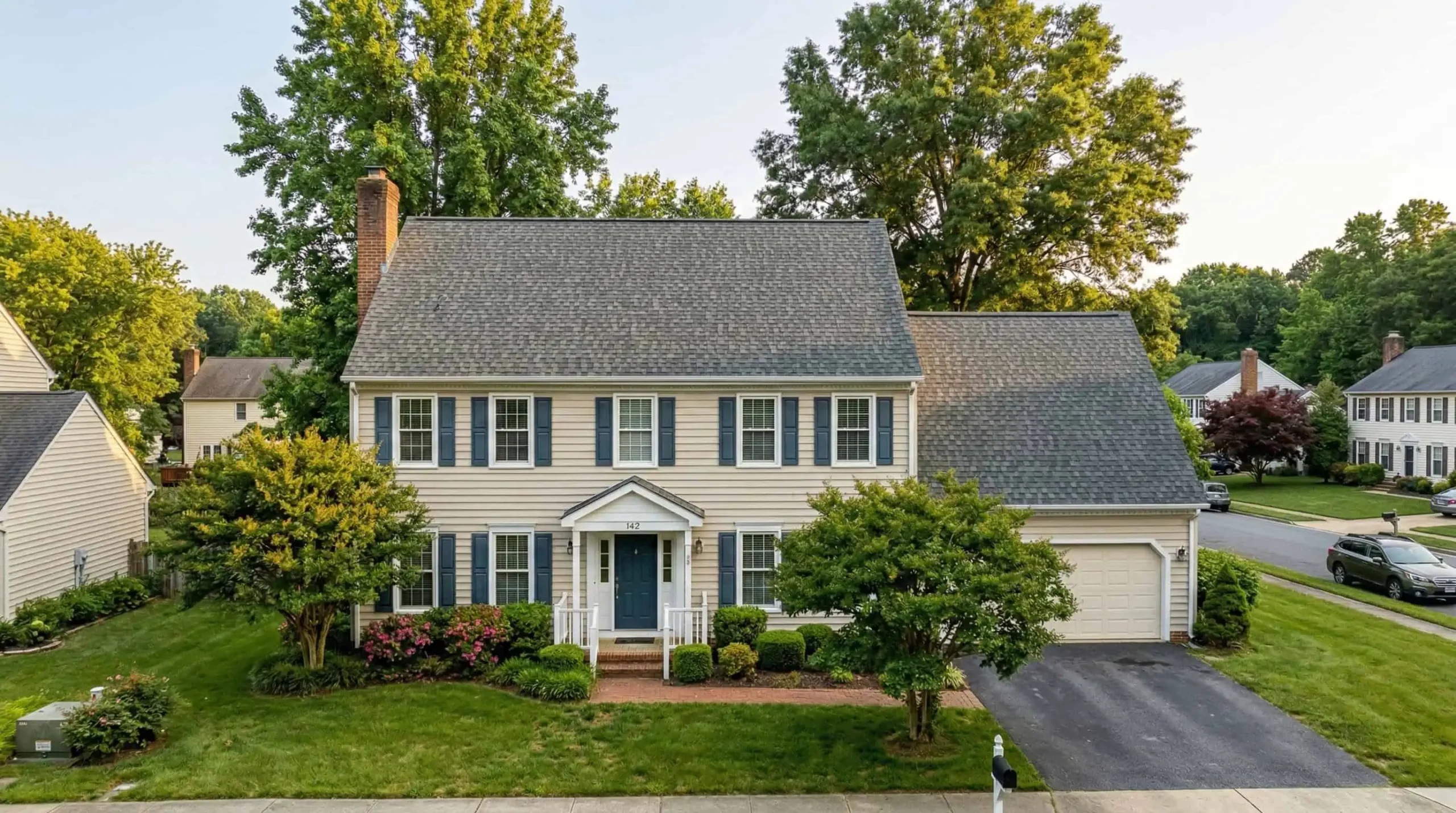 New algae-resistant Owens Corning Duration roof on a Prince Frederick, MD home