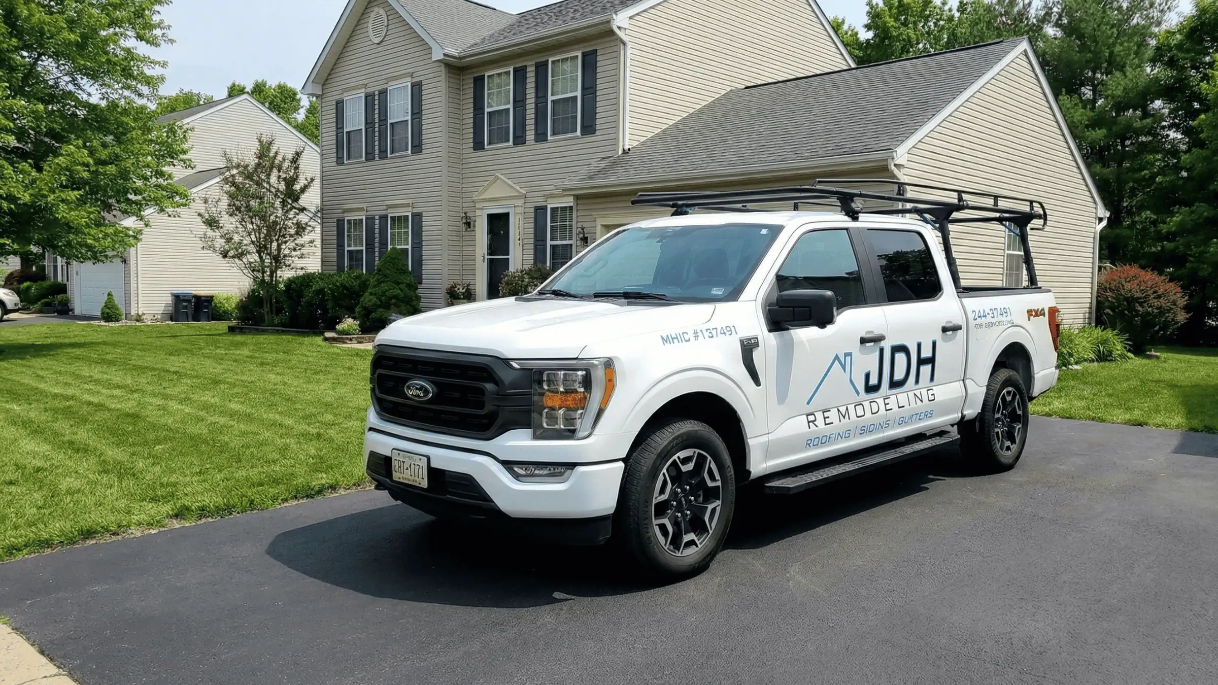 JDH Remodeling completed roofing, siding, and window project on a Charles County Maryland home